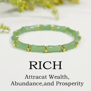 Women's Chinese Style Bamboo Knot Luck Bracelet, Artificial Crystal Beads, New Year Gift, Daily Wear, All-Year Accessory, Jewelry Bracelet, No Beads