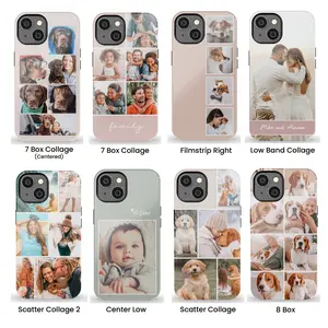 Personalized Phone Case Photo Collage Hard Plastic Phone Case Cover For Apple Iphone 16e Case Iphone  15 14 13 Pro Max Plus Mothers Day Gift