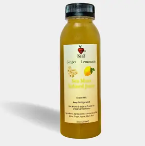 Sea Moss Infused Ginger Lemonade 12oz - All-Natural Health Beverage with Organic Herbs, Fruit and Sea Moss Infusion - No Dyes, No Artificial Flavors