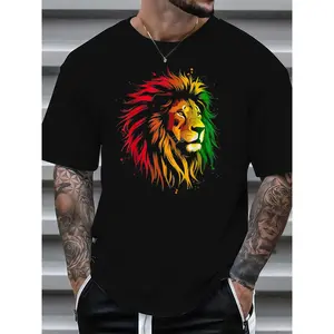 Make A Statement – Rasta Lion Christian Tee In Trendy Black Color