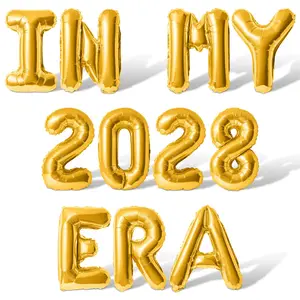 Letter Balloons - IN MY 2028 ERA 16" Inch Alphabet Letters Foil Mylar Balloon New Years Party Banner