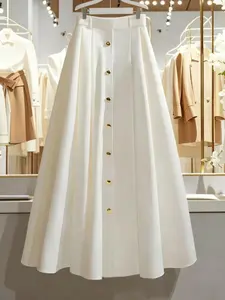 Elegant French Style Women's Long Casual A-Line Skirt, Perfect for Daily Wear, Formal & Special Occasions, Comfortable Fit Design