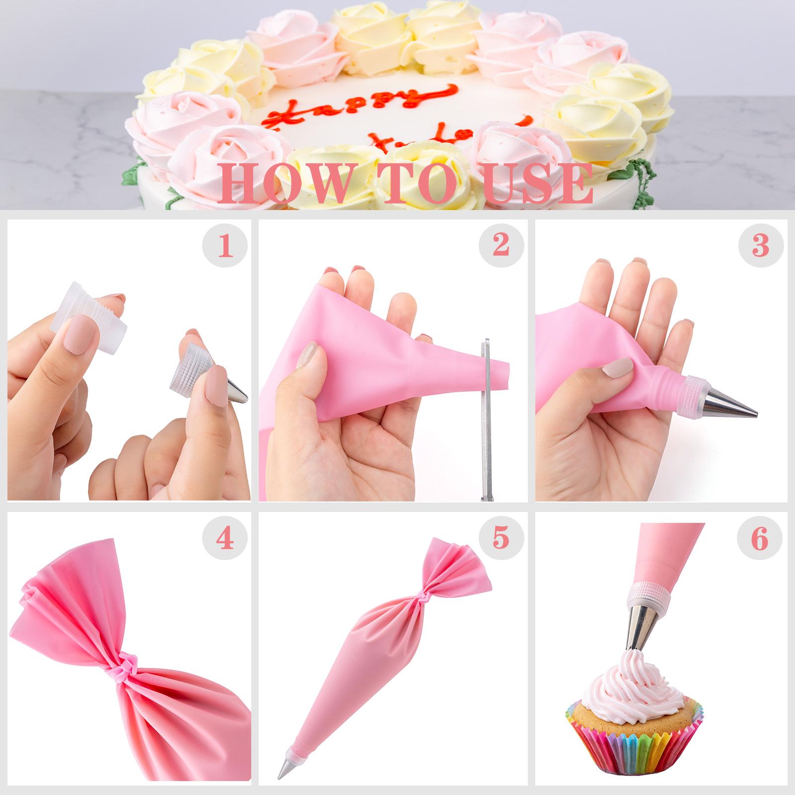 Multi Function Cake Decorating Tools 356pcs Kit With Stable Turntable Icing Tips Piping Bag For Beginners Food Grade Materials Fondant Cutters Cake Leveler Scraper Baking Essentials