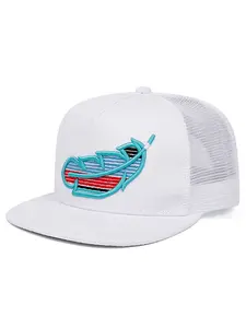 2026 Flat brimmed Hat, Flat Bill Hat, Feather Bull Head Embroidered Baseball Hat Hip Hop Outdoor Sports Sunshade Hat Unisex Casual Breathable Mesh Hat