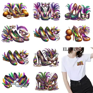 12 Pack Carnival Shoe Heat Transfer Vinyl HTV Iron on Transfer for T Shirt Hoodie Jeans Reusable Washable Plastic HTV Vinyl for Crafts DIY Material