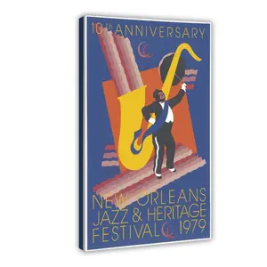 Vintage Jazz Poster 11 bedroom canvas posters, hall wall art, bathroom canvas posters, home poster decoration