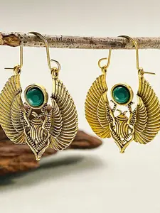 Vintage Design Ear Rings, Sacred Wings Moth Large Statement Earrings, Perfect for Parties, Stylish Accessory for Women