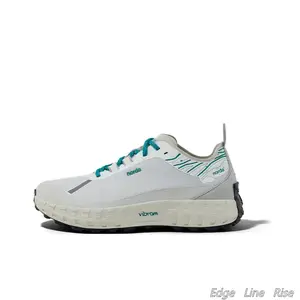 Soft-Light Sneakers Featuring Off-White Synthetic Mesh Upper, Light Gray-Silver Torsion Lock Loop & Functional Teal Grip Tread Pattern — Laser-Fused, Off-White Ground Feedback Tuning Platform for Post-Rain Urban Curb