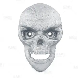 BarConic® Metallic Wall Mounted Bottle Opener with Holes - Skull, Silver - Kitchen & Bar Utensils
