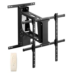 summervibes Motorized Tilt TV Wall Mount, Electric Adjustable Ceiling Flip-Down Bracket for 32-65 Inch TVs, Max VESA 24x24 in, Supports Up to 88 lbs, Tilt Tv Mount
