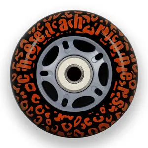 Cheetah Rippers 76mm 82A Black Wheels with Abec 9 Bearings for Razor RipStik