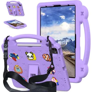 Tablet Protective Casing for 10.1in ONN 10.1(GEN3) 2022(1000071485), Amazon Fire HD 10(2021/2023), Fire HD 10 Plus(2021/2023) - EVA Shockproof Durable Kids Tablet Accessory with Foldable Stand Handle, Shoulder Strap, Full Protection