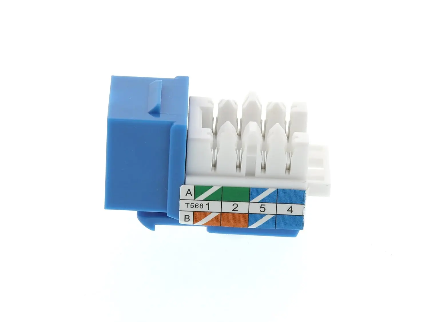 Zoobla - Cat6 Keystone Jack 90-Degree – Punch Down RJ45 Connector Insert for Wall Plates, Patch Panels, and Ethernet Patch Cables - 50 Pack