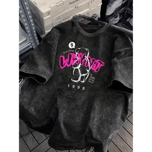 Vintage Retro Teddy Bear Graphic Tee Perfect for Home Outings and Gifts for Him Ideal for Valentine's Day