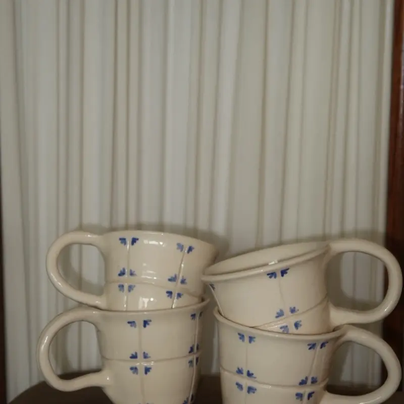 Handmade Delft-Tile Mug Ceramic