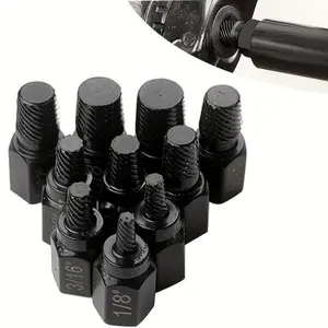 Car 10-Piece Screw Puller Set, Easy Removal of Damaged Bolts and Screws, Alloy Steel Damage Removal Tool Kit, No Power Required