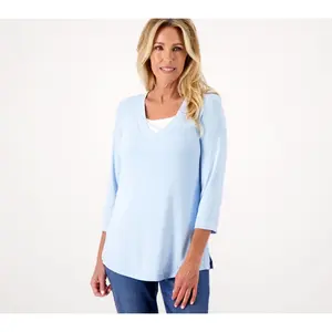 Isaac Mizrahi Live! Soho Top with 3/4 Sleeves