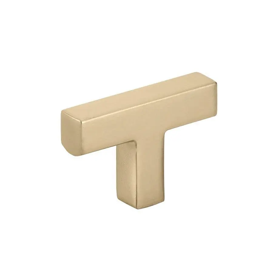 2 in. Warwick T-Knob, Satin Brass