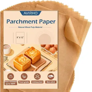 70 Pack Unbleached Parchment Paper Sheets Non-Stick Baking Paper 9x13 in