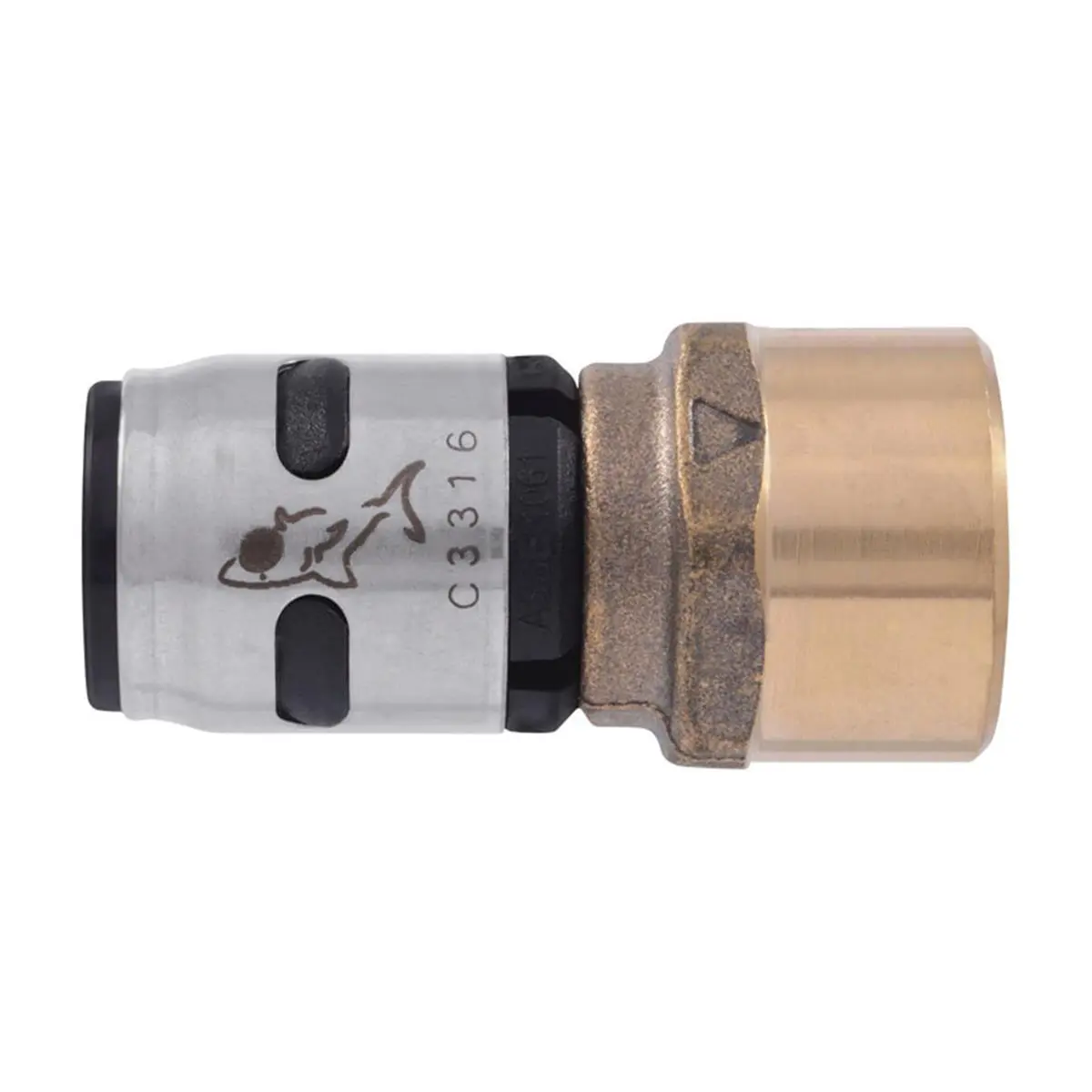 SharkBite EvoPEX Pipe Connector, 1/2 in. Push-to-Connect x 1/2 in. Female FNPT, Lead-Free Hardware Fitting for Marine and Plumbing, Fnpt Thread, 1 Diameter: 1/2 In.