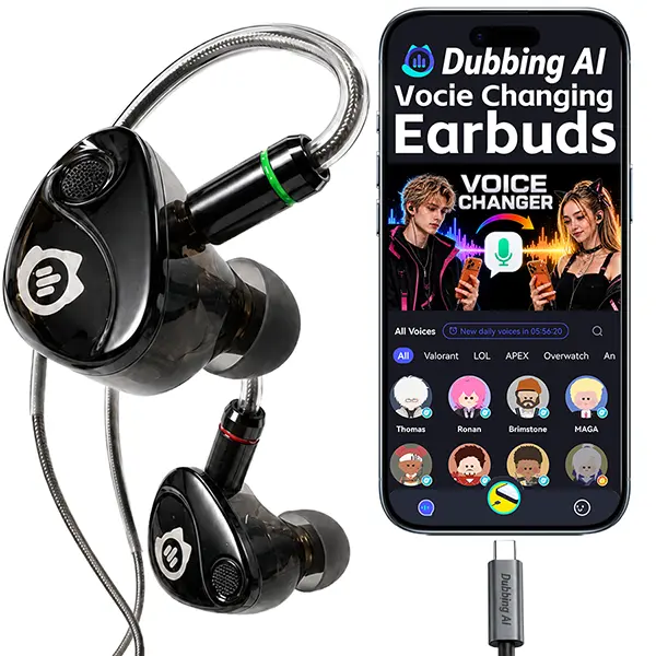Dubbing Earbuds｜Real-time voice changer for iOS & Android (support ps5, xbox, metaquest, and switch in August by OTA)