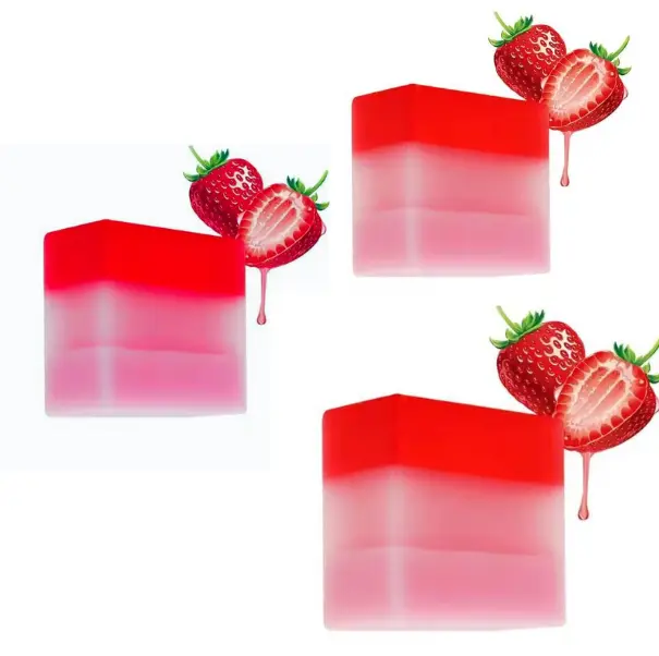 Organic Yoni Soap Bar (3 Pack), Gentle pH Balance Body Wash & Cleanser with a Soothing Strawberry Aroma, Daily Body Care for Women, Ph Balance Body Wash & Cleansers