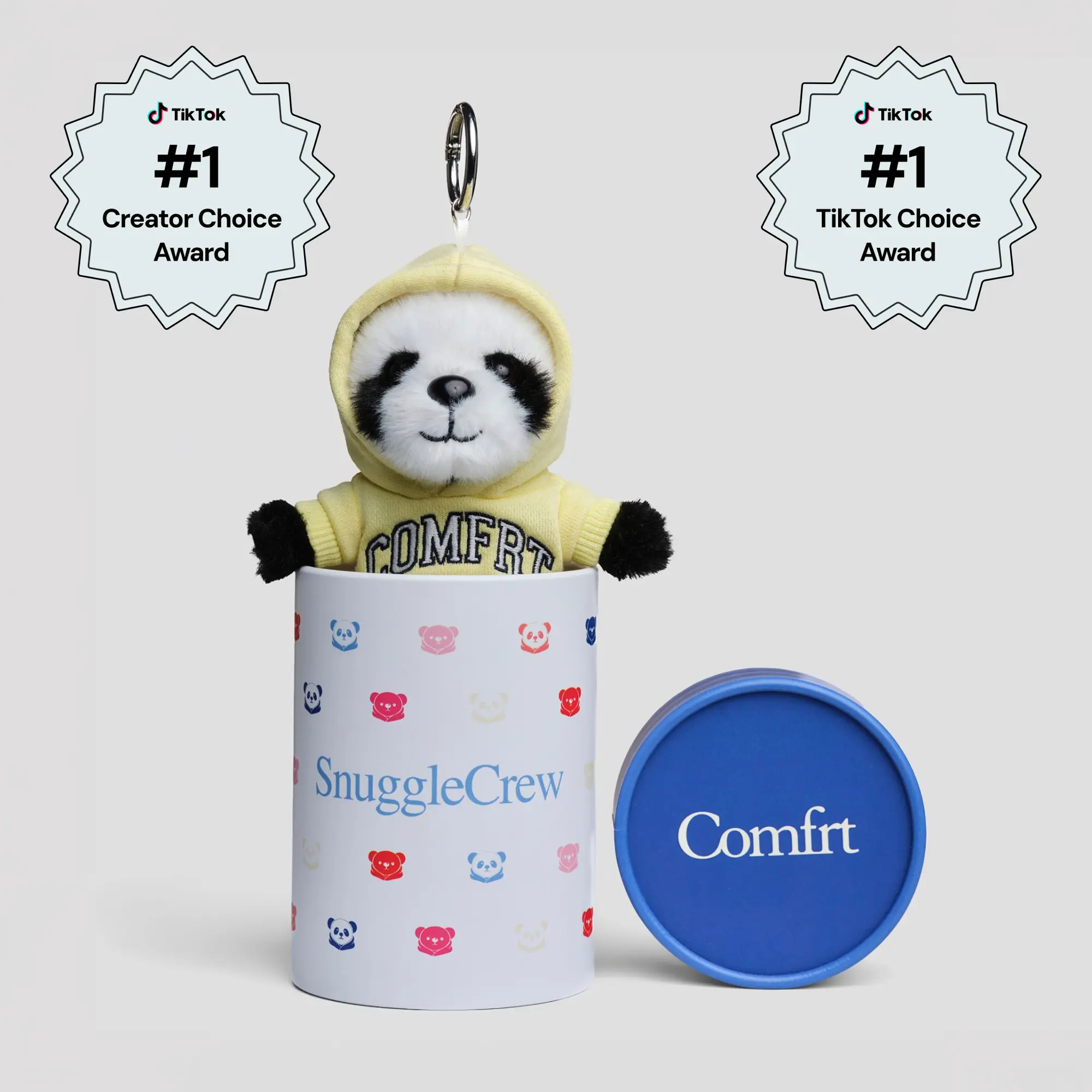 Comfrt | Panda Bear Mystery Color Keychain | Varsity Hoodie Keychain in Surprise Color Comfrt | Panda Bear Mystery Color Keychain | Varsity Hoodie Keychain in Surprise Color