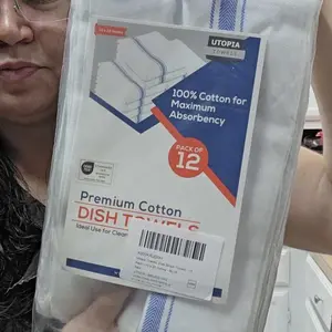 Customer photo review for cotton dish towels