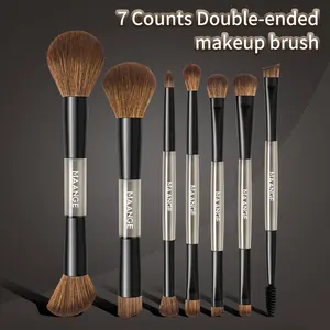MAANGE 7pcs Professional Double-Ended Makeup Brush Set, Cosmetic Brush Set, Foundation Brush Blush Brush Contour Brush Concealer Brush Eyeshadow Brush Eyebrow Brush, Beauty Tools, Makeup Accessories Gifts for Friends, Makeup Brushes Set