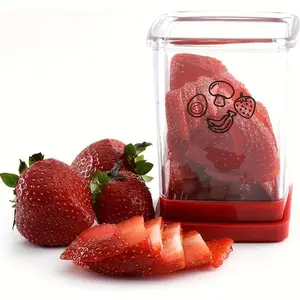 Portable Fruit & Vegetable Slicer, Pusher Plate Design Fruit Slicer, Kitchen Fruit & Vegetable Utensils, Perfect Mother's Day Gift