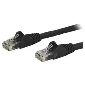 Startech 12 ft. Black CAT6 Patch Cable with Snagless RJ45 Connectors - Black - 12'