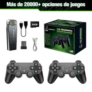 64GB Wireless Retro Game Console, over 20000 Games Built-In, 4K HDMI TV Output, Dual 2.4GHz Wireless Controllers