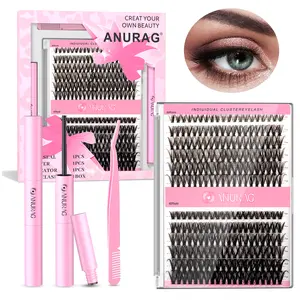 Mixed Length Personal False Eyelash Set, Natural Looking Eyelash Extensions with Eyelash Adhesive & Remover & Tweezers & Brush & Headband & Wristband, Self Extensions Curling Eyelashes,  False Eyelashes eyelash curler，Christmas gifts，#SummerVibes