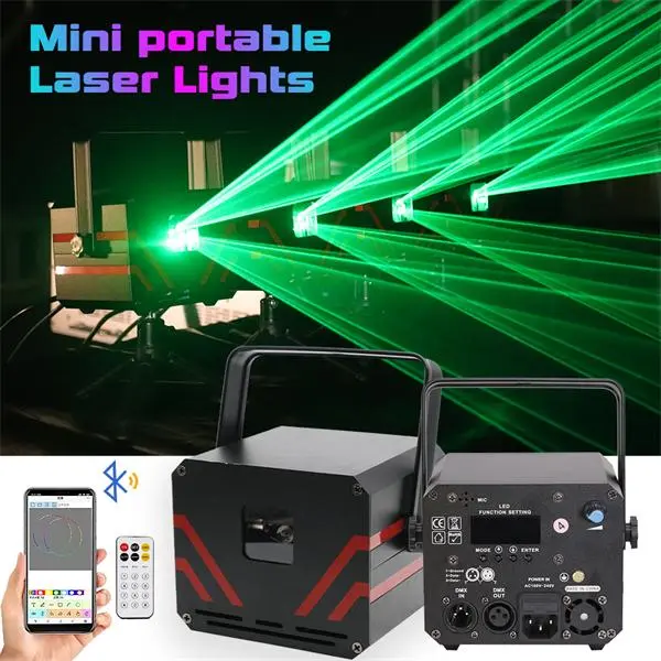 Beam 2.2W Bar DJ Light RGB Full Color 3D Animation Patterns Dmx Light Sound Switch App Control Strobe Party Light for Halloween Christmas Disco Dancing Birthday Bar