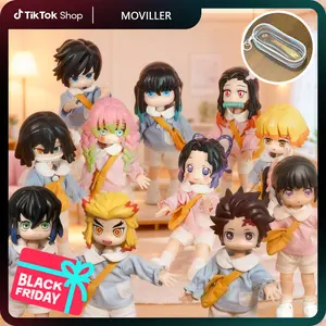 Creative Toys 5 Inches Jointed Doll Anime Figures with Capsule Bag, Cute Dress Up Doll with Joints Collection Action Figure Toys Gift for Girls Boys