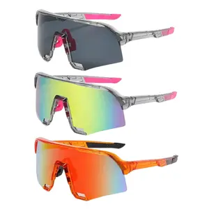 Unisex 3-Pack Wrap-Around Shield Sunglasses - Trendy Colorful Mirror Lenses, Transparent Frames, UV400 Protection, Lightweight Sports Eyewear for Cycling, Driving, Outdoor Adventures (sunglasses for women included)
