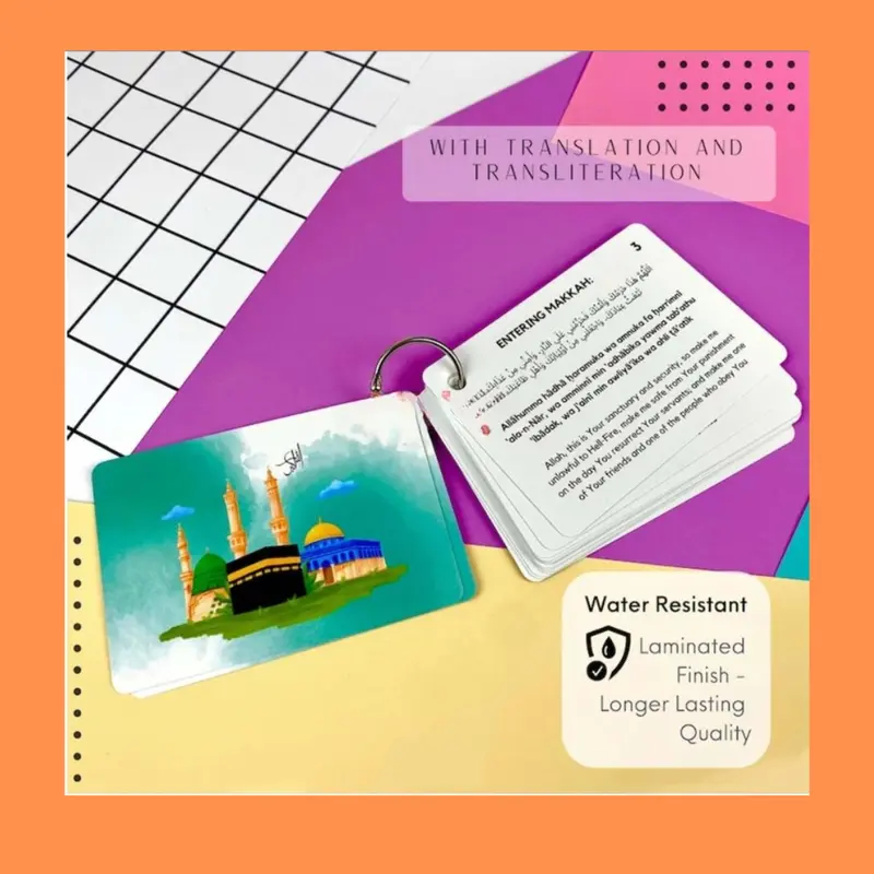 Albidaya Islamic Store Umrah Arabic-English Transliteration & Translation Flashcards - Set of 2, 3.94x2.76in, Lightweight, Easy-to-Follow Step-by-Step Pilgrimage Guide, Portable, Practical Ideal Gift (Religion & Philosophy, Humanities & Social Sciences)