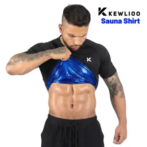 Kewlioo Men's Heat Trapping Sauna T-Shirt for Gym Exercise Activewear Athletic Sports Clothing Workout Tops with Supportive Compression Fit and Sweat-Enhancing Design