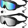 MARISUN Swim Goggles 2 Pack Adjust for Kids Men Women, No Leaking 180° Swim Glasses, Easy to Wear, Wide View, Anti-Fog, UV Protection, Comfortable Fit, Suitable for Men Women Kids turbulence pool goggles Swimming Accessories Swim Kit Swim Shade tiktokshop