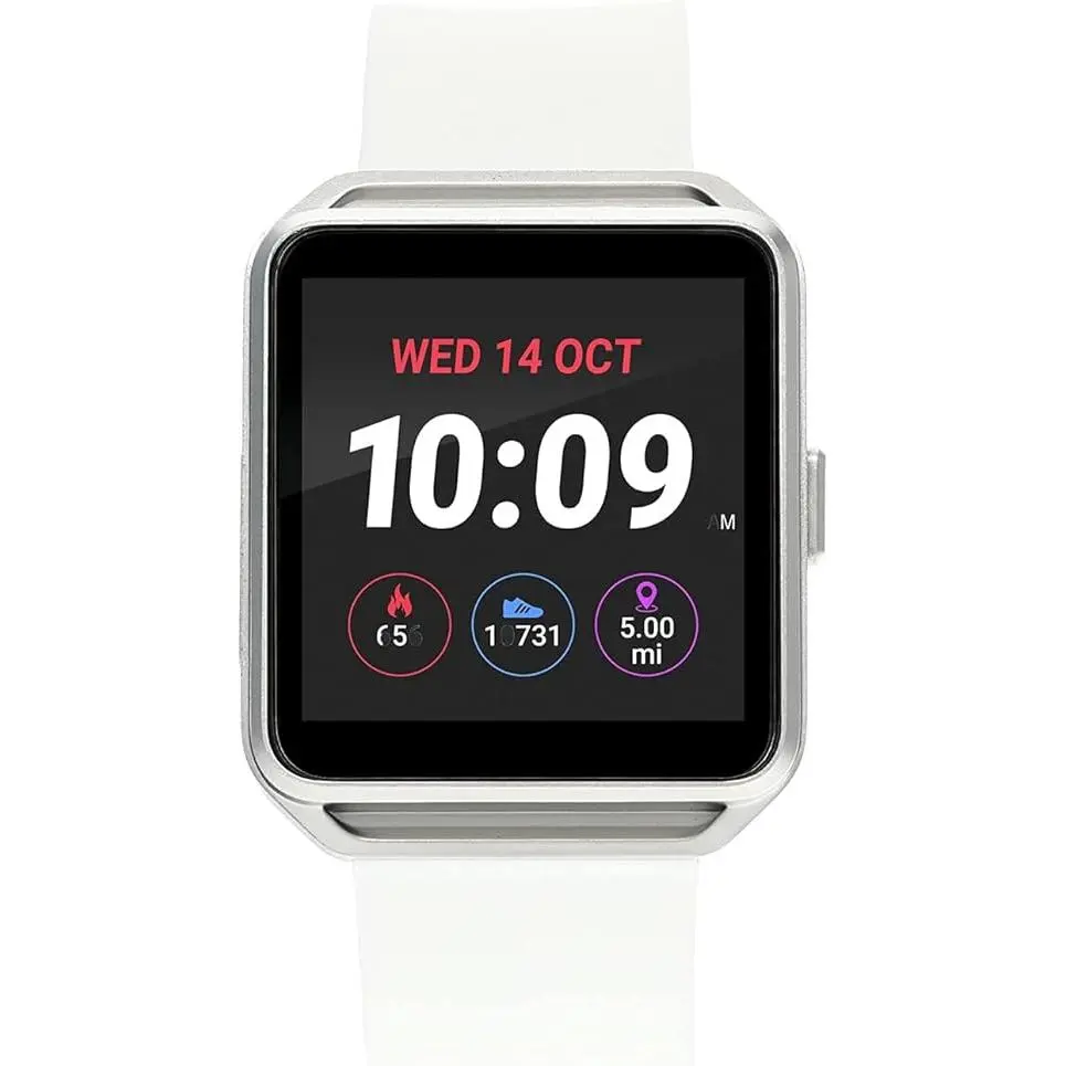 TIMEX iConnect Classic 40mm Smartwatch with White Silicone Strap, Heart Rate Monitoring & Activity Tracking
