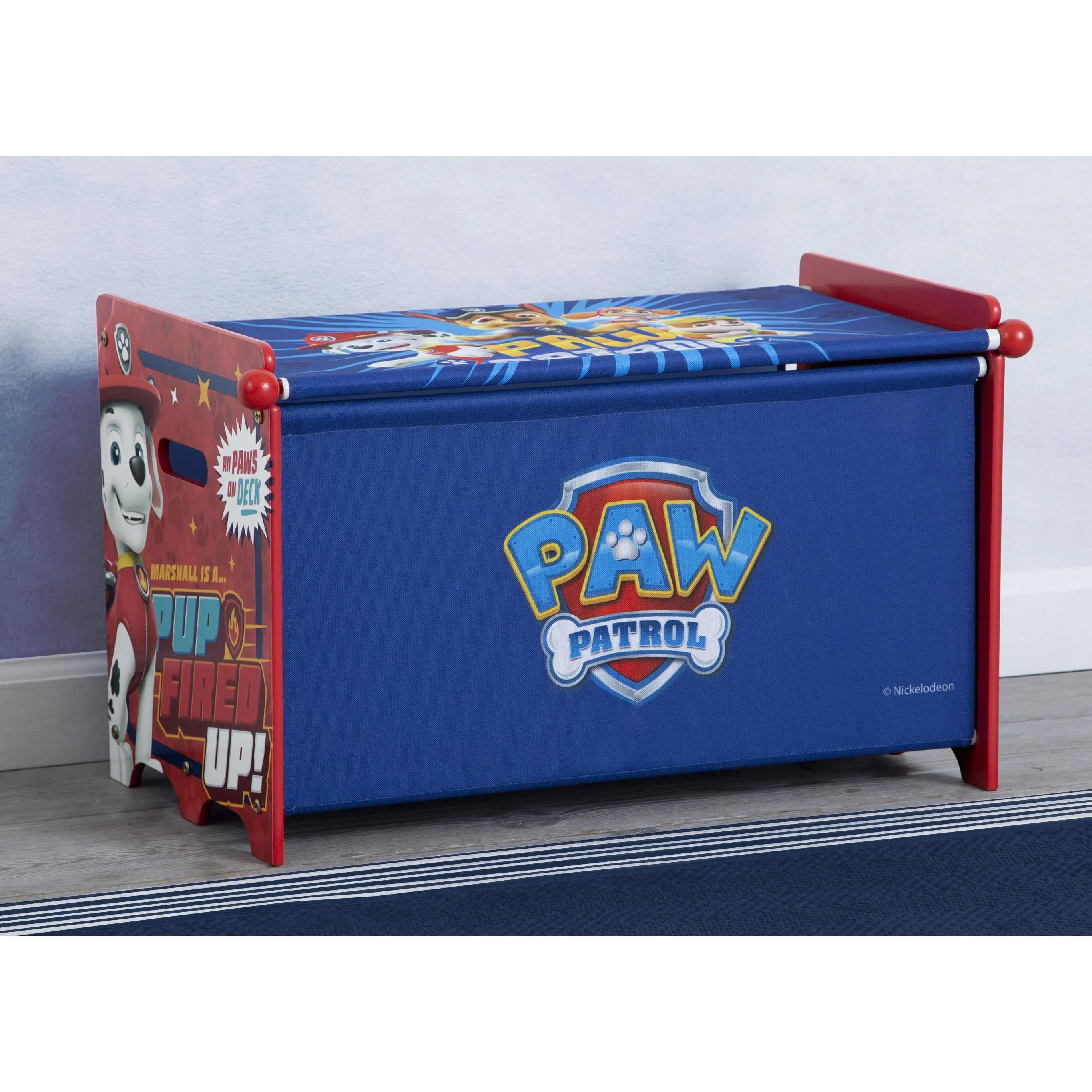 PAW Patrol Toy Box Toy Box with Retractable Fabric Top