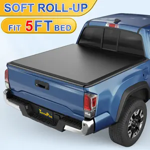 TonnePlus Soft Roll Up Truck Bed Tonneau Cover Compatible with 2016-2025 Toyota Tacoma ; Lightning | 5FT (60.5") Bed |