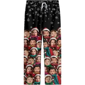 Custom Pajama Pants with Pet Photo – Personalized PJ Bottoms for Men & Women – Unique Christmas Gift T1