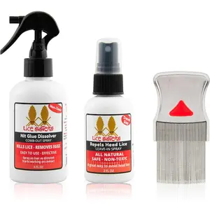 Lice Treatment and Prevention Kit, Small - Nit Glue Dissolver, Repel Lice Prevention Spray and Comb for Nit and Lice Free Hair