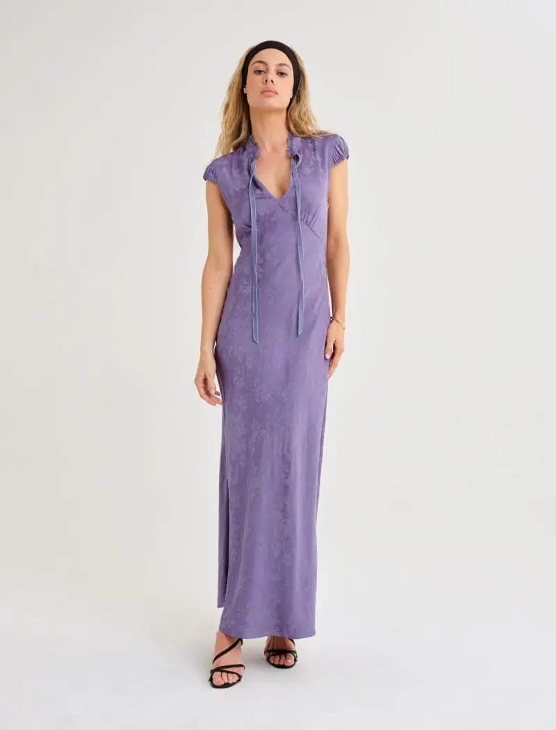 Portofino Maxi Dress | Indigo Jacquard