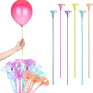 20/50pcs Colorful Balloon Sticks, Includes Long Balloon Sticks, Balloon Holders, Cup Decorations, Perfect for Parties, Weddings, Birthdays