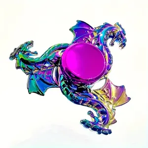 Colorful Sky Dragon Metal Fidget Spinner - Adult Stress Relief Toy, Durable Silent Focus Tool