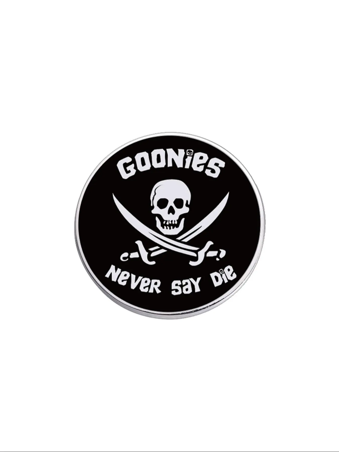 Round Shaped Letter & Skull Design Brooch, Durable Metal Pins, Cute Clothes Accessories for Men & Women for Party, Daily Clothing Decor, Trendy All-match & Exquisite Brooch for Birthday Gift, Fashion Accessory