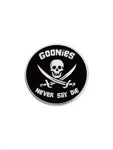Round Shaped Letter & Skull Design Brooch, Durable Metal Pins, Cute Clothes Accessories for Men & Women for Party, Daily Clothing Decor, Trendy All-match & Exquisite Brooch for Birthday Gift, Fashion Accessory