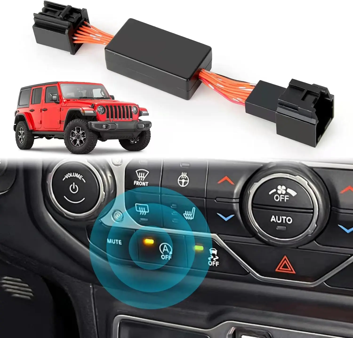 MAIKER Auto Start Stop Eliminator, Automotive Tools and Gadgets Compatible with 2018-2023 Jeep Wrangler JL, JLU, and Gladiator